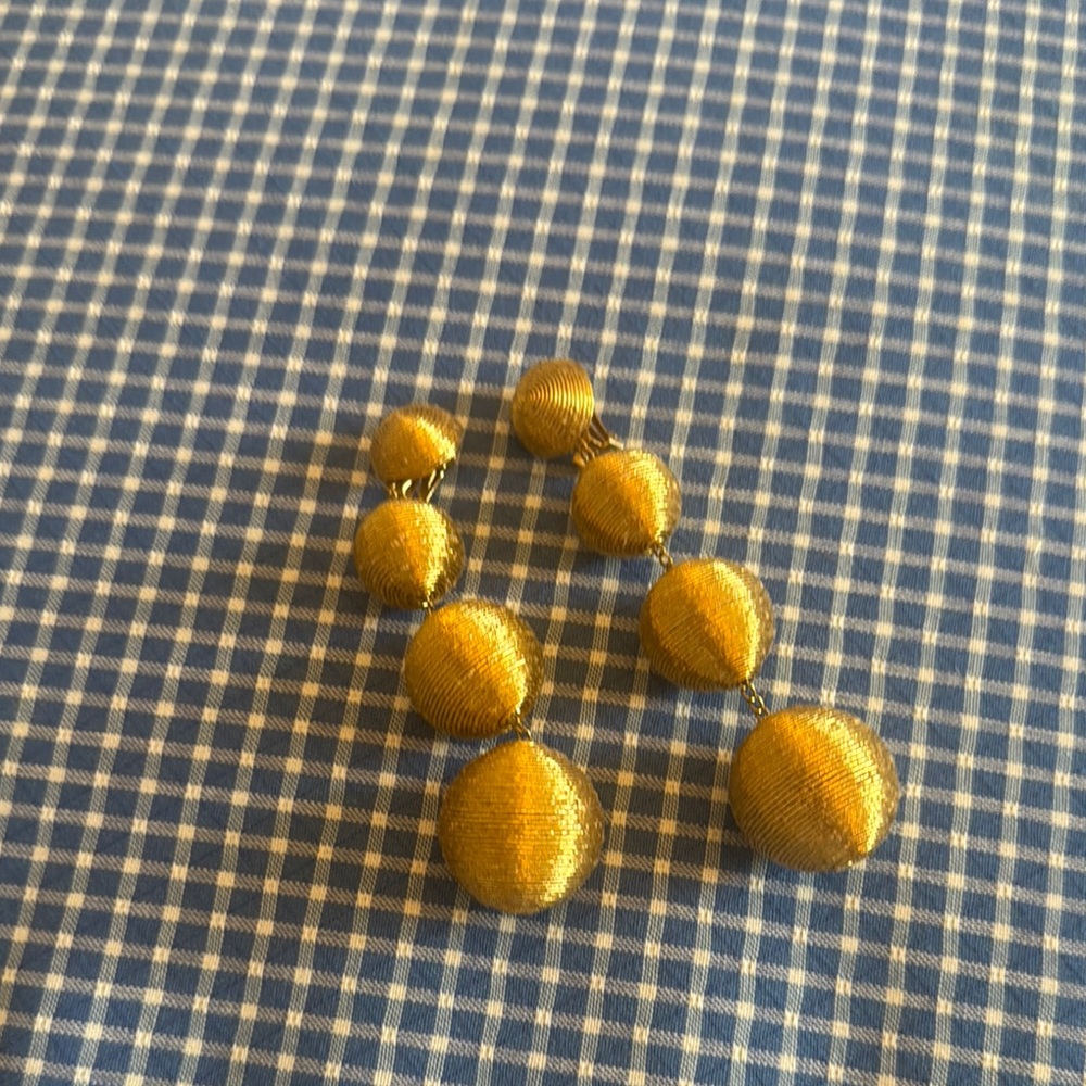 Gold clip on earrings